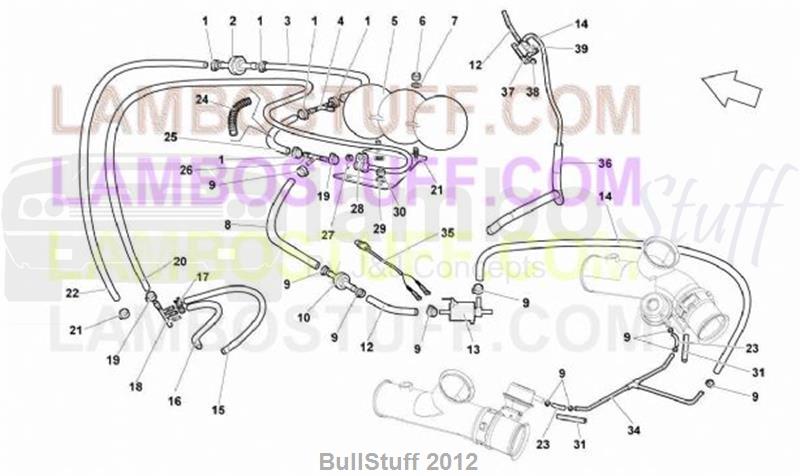 2009 Lamborghini MURCIELAGO LP 640 COUPE EUROPE EXHAUST SYSTEM (251.04.00)